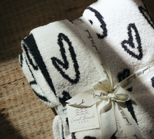 Load image into Gallery viewer, Local Beach Love Collection Heart Luxe Home Blanket
