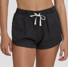 Load image into Gallery viewer, Road Trippin Elastic Waist Shorts Off Black
