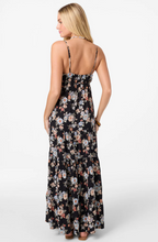 Load image into Gallery viewer, Lillie Bali Floral Maxi Dress Black
