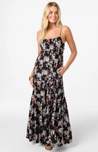 Load image into Gallery viewer, Lillie Bali Floral Maxi Dress Black
