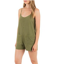 Load image into Gallery viewer, Wavy Days Sleeveless Romper Moss
