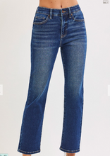 Load image into Gallery viewer, Off-Duty Blues TUMMY CONTROL ELASTIC BAND HIGH RISE CROP STRAIGHT PANTS
