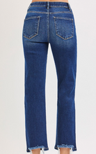 Load image into Gallery viewer, Off-Duty Blues TUMMY CONTROL ELASTIC BAND HIGH RISE CROP STRAIGHT PANTS
