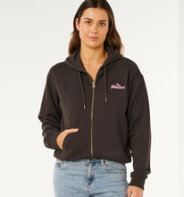 Load image into Gallery viewer, Lay Day Relaxed Zip Through Washed Black
