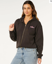 Load image into Gallery viewer, Lay Day Relaxed Zip Through Washed Black

