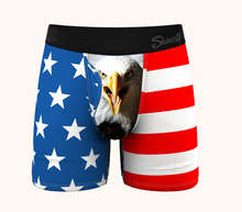 Load image into Gallery viewer, The Mascot American Flag Ball Hammock® Pouch Underwear With Fly
