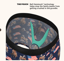 Load image into Gallery viewer, The Bootstraps &amp; Chaps Americana Cowboy Ball Hammock® Pouch Underwear With Fly
