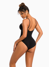 Load image into Gallery viewer, Slim Line Bikini Bodysuit Black
