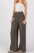 Load image into Gallery viewer, Cargo Beach Pants Olive
