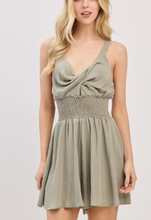 Load image into Gallery viewer, Sage Front Twist Romper

