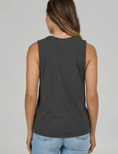 Load image into Gallery viewer, Keyhole Muscle Tank - Charcoal
