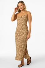 Load image into Gallery viewer, Holly Animal Midi Dress Warm Sand
