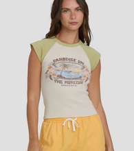 Load image into Gallery viewer, Horizon Raglan Short Sleeve Knit T-Shirt
