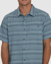 Load image into Gallery viewer, All Day Stripe Short Sleeve Shirt BLUE FOG
