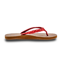 Load image into Gallery viewer, Floriana Braided Sandle Ivory/Tan Red/Tan
