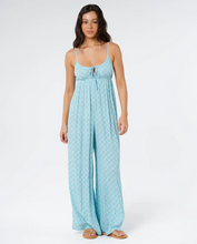 Load image into Gallery viewer, Half Moon Bay Tile Jumpsuit Sea Blue
