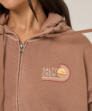 Load image into Gallery viewer, Ombre Wave Hooded Zip - Mocha
