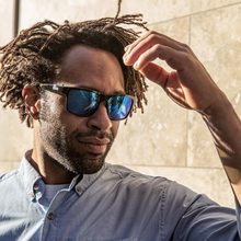 Load image into Gallery viewer, A-Team Black + Polarized Blue Mirror Lens
