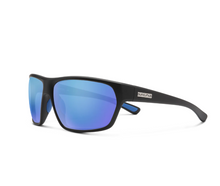 Load image into Gallery viewer, Boone Matte Black + Polarized Blue Mirror Lens
