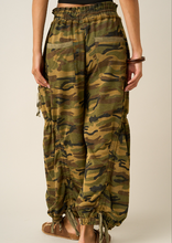 Load image into Gallery viewer, Nila CAMO CARGO DRAWSTRING PARACHUTE PANTS
