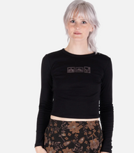 Load image into Gallery viewer, Snail Mail Micro Rib Long Sleeve Tee - Black
