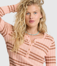 Load image into Gallery viewer, Ziggy V-Neck Sweater Pale Peach
