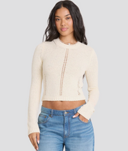 Load image into Gallery viewer, Sweet Clare Crewneck Sweater White Cap
