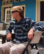 Load image into Gallery viewer, Glacier Plaid Superfleece Long Sleeve Shirt Dark Slate
