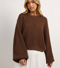 Load image into Gallery viewer, Classic Knit Jumper Sweater Chocolate
