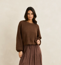 Load image into Gallery viewer, Classic Knit Jumper Sweater Chocolate
