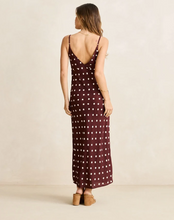 Load image into Gallery viewer, Polka Dot Bias Midi Dress Cafe
