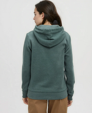 Load image into Gallery viewer, Juniper Hoodie Pine green heather white
