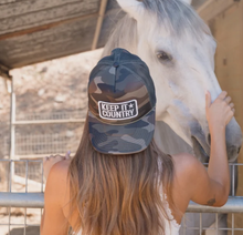 Load image into Gallery viewer, Keep it Country Patch Trucker Hat Camo
