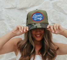 Load image into Gallery viewer, Locals Only Patch Trucker Hat Camo

