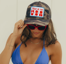 Load image into Gallery viewer, Made In the USA Patch Trucker Hat Camo
