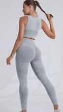 Load image into Gallery viewer, 2pc Washed Sleeveless Top W/bra And Legging Set
