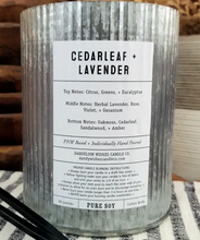 Load image into Gallery viewer, Blood Orange Rustic Galvanized Tin Candle 36oz
