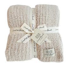 Load image into Gallery viewer, Solid Ribbed Luxe Home Cozy Blanket Sand
