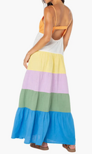 Load image into Gallery viewer, Honolulu Glow Colorblock Tiered Maxi Dress
