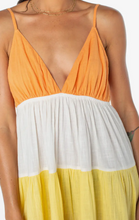 Load image into Gallery viewer, Honolulu Glow Colorblock Tiered Maxi Dress
