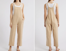 Load image into Gallery viewer, Pacific Time Cotton Gauze Jumpsuit Khaki
