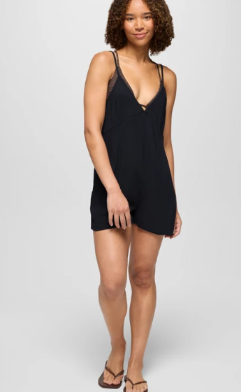 Fernie V-Neck Romper Black