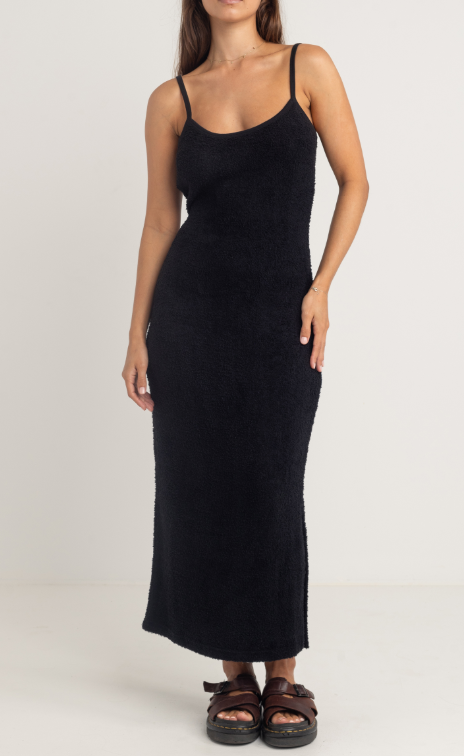 Sofia Boucle midi dress black