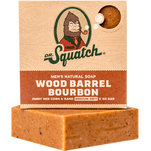 Load image into Gallery viewer, WOOD BARREL BOURBON Dr. Squatch Soap
