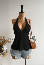 Load image into Gallery viewer, Halter Tie Back Floral Camisole Top
