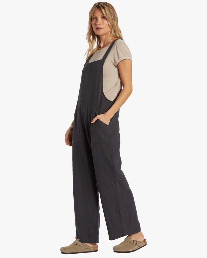 Pacific Time Cotton Gauze Jumpsuit Black