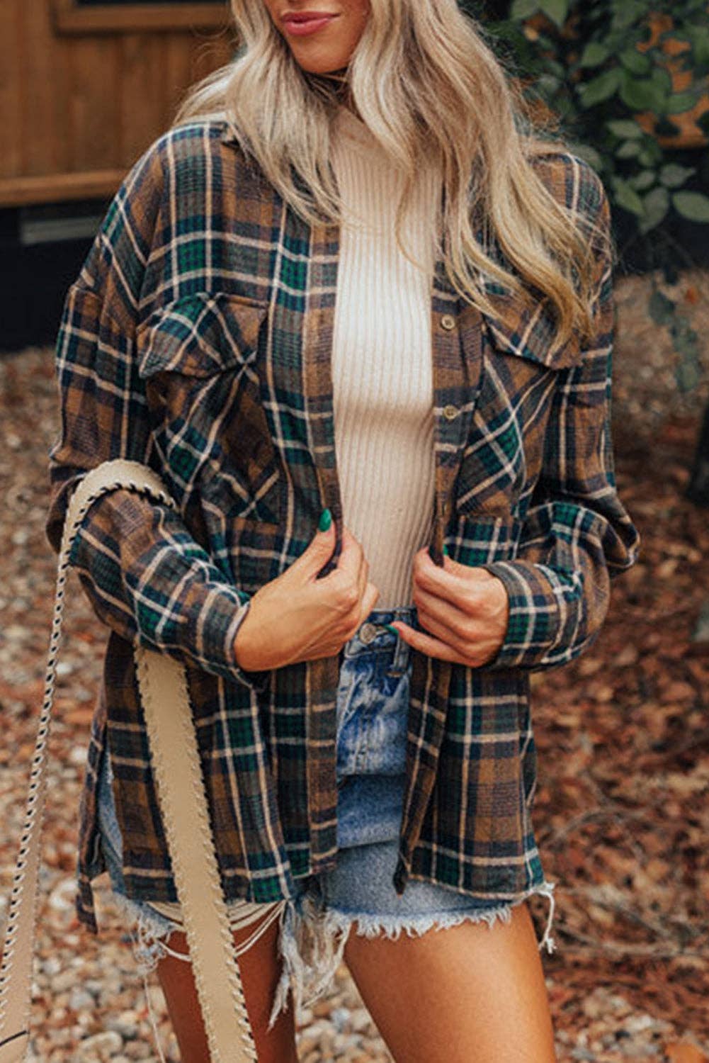 Cabin Bound Buttoned Jacket Brown