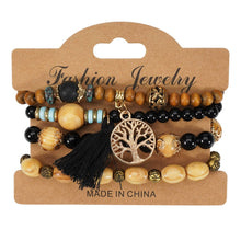 Load image into Gallery viewer, ROSE HANDMADE WOODEN BEAD BRACELET
