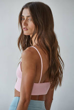 Load image into Gallery viewer, Seamless Ribbed Triangle Chest Spaghetti Strap Brami
