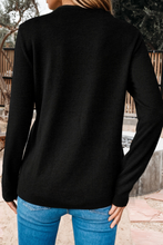 Load image into Gallery viewer, Solid Exposed Seam Crew Neck Long Sleeve Top
